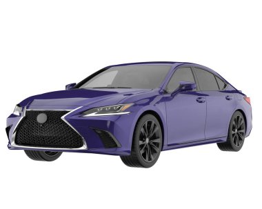 Modern car isolated on white background. 3d rendering - illustration