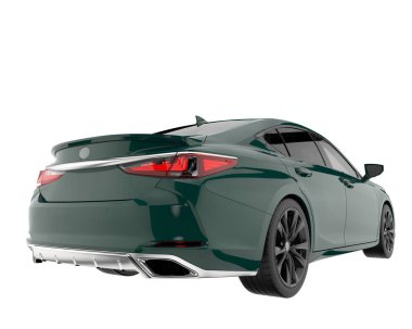 Modern car isolated on white background. 3d rendering - illustration