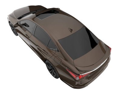 Modern car isolated on white background. 3d rendering - illustration