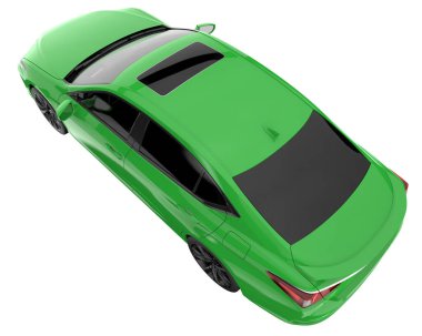 Modern car isolated on white background. 3d rendering - illustration