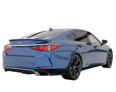 Modern car isolated on white background. 3d rendering - illustration