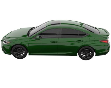 Modern car isolated on white background. 3d rendering - illustration