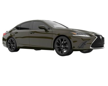 Modern car isolated on white background. 3d rendering - illustration