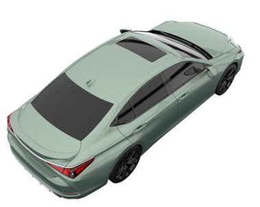 Modern car isolated on white background. 3d rendering - illustration