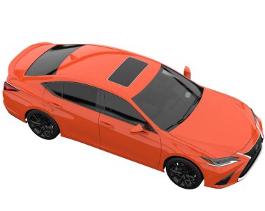 Modern car isolated on white background. 3d rendering - illustration