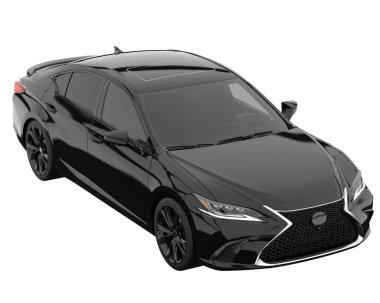 Modern car isolated on white background. 3d rendering - illustration