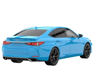 Modern car isolated on white background. 3d rendering - illustration