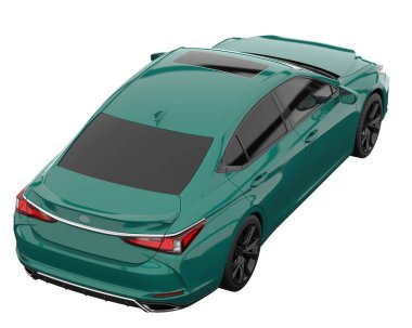 Modern car isolated on white background. 3d rendering - illustration