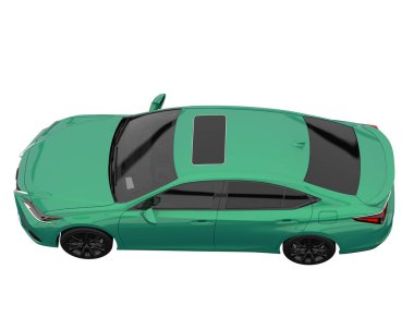 Modern car isolated on white background. 3d rendering - illustration