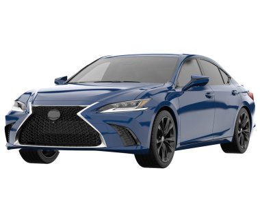 Modern car isolated on white background. 3d rendering - illustration