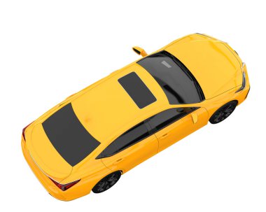 Modern car isolated on white background. 3d rendering - illustration