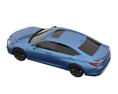 Modern car isolated on white background. 3d rendering - illustration