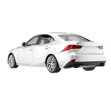 Modern car isolated on white background. 3d rendering - illustration