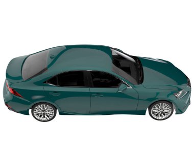 Modern car isolated on white background. 3d rendering - illustration