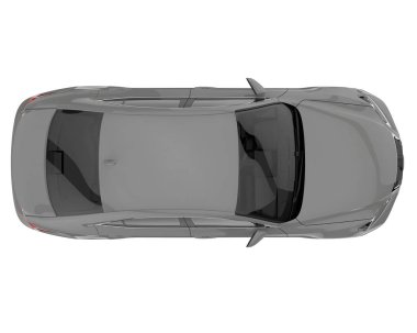 Modern car isolated on white background. 3d rendering - illustration