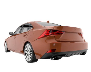 Modern car isolated on white background. 3d rendering - illustration