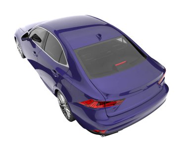 Modern car isolated on white background. 3d rendering - illustration