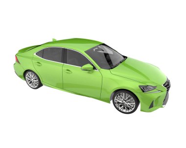 Modern car isolated on white background. 3d rendering - illustration