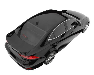 Modern car isolated on white background. 3d rendering - illustration