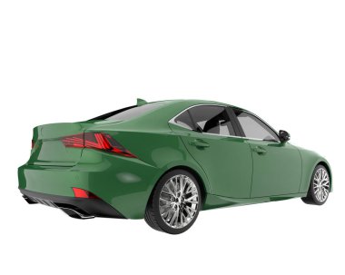 Modern car isolated on white background. 3d rendering - illustration