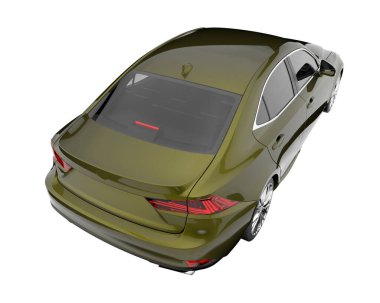 Modern car isolated on white background. 3d rendering - illustration