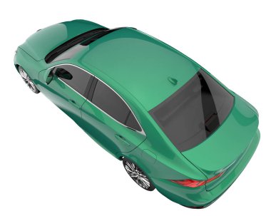 Modern car isolated on white background. 3d rendering - illustration