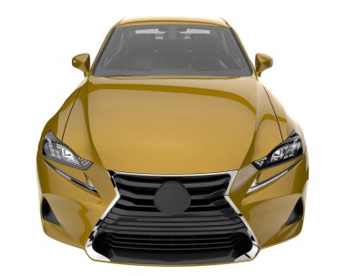 Modern car isolated on white background. 3d rendering - illustration
