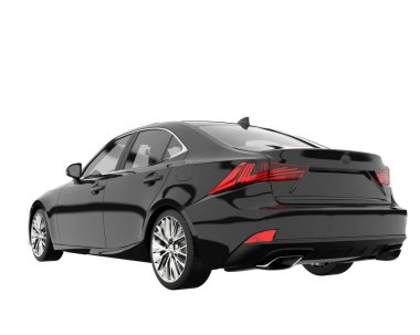 Modern car isolated on white background. 3d rendering - illustration