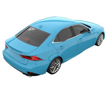 Modern car isolated on white background. 3d rendering - illustration