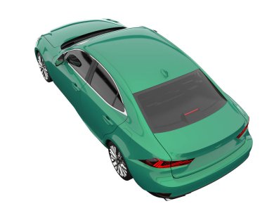 Modern car isolated on white background. 3d rendering - illustration