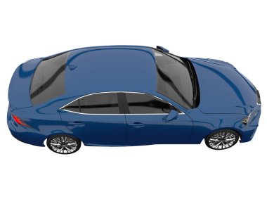 Modern car isolated on white background. 3d rendering - illustration