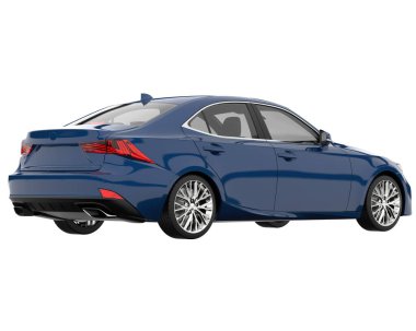 Modern car isolated on white background. 3d rendering - illustration