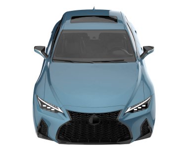 Modern car isolated on white background. 3d rendering - illustration