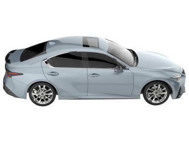 Modern car isolated on white background. 3d rendering - illustration