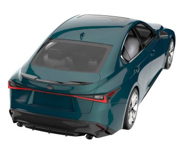 Modern car isolated on white background. 3d rendering - illustration