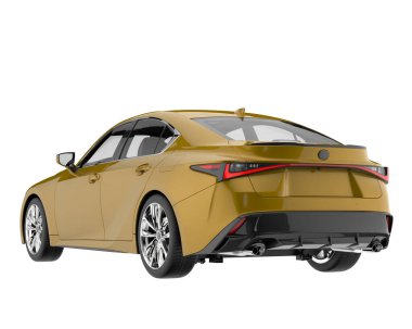 Modern car isolated on white background. 3d rendering - illustration