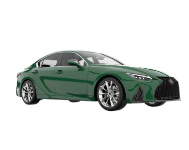 Modern car isolated on white background. 3d rendering - illustration