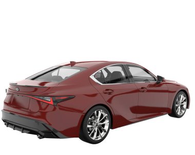 Modern car isolated on white background. 3d rendering - illustration