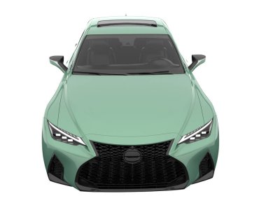 Modern car isolated on white background. 3d rendering - illustration