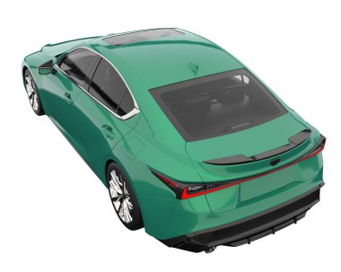 Modern car isolated on white background. 3d rendering - illustration