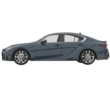 Modern car isolated on white background. 3d rendering - illustration