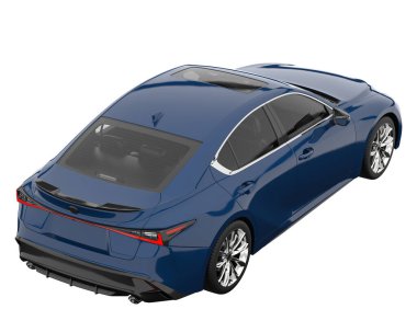 Modern car isolated on white background. 3d rendering - illustration