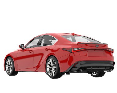 Modern car isolated on white background. 3d rendering - illustration