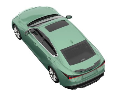 Modern car isolated on white background. 3d rendering - illustration