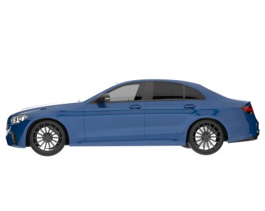 Modern car isolated on white background. 3d rendering - illustration