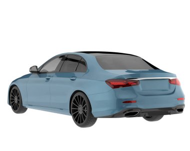 Modern car isolated on white background. 3d rendering - illustration