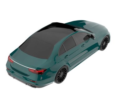 Modern car isolated on white background. 3d rendering - illustration