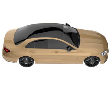 Modern car isolated on white background. 3d rendering - illustration