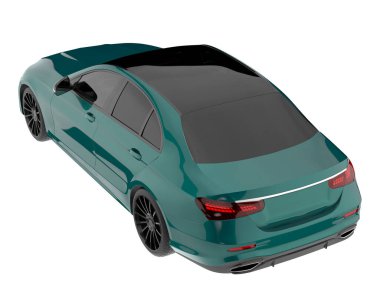 Modern car isolated on white background. 3d rendering - illustration