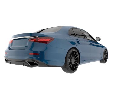 Modern car isolated on white background. 3d rendering - illustration